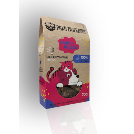 Paka Zwierzaka Liofilizowane Mięsko Struś 70g | Paka Zwierzaka