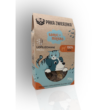 Paka Zwierzaka Liofilizowane Mięsko Koń 70g Karton | Paka Zwierzaka