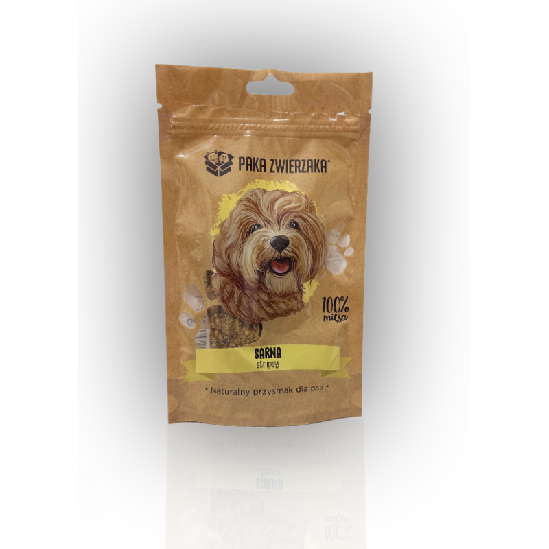 Paka Zwierzaka Stripsy Sarna 100% 70g | Paka Zwierzaka