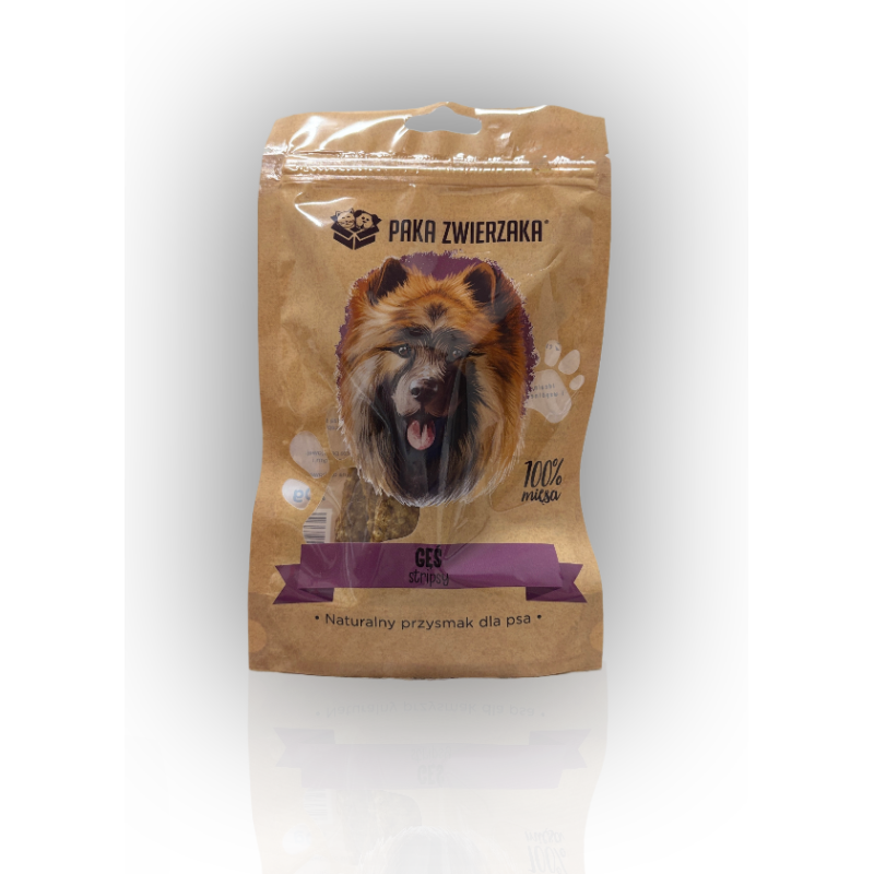 Paka Zwierzaka Stripsy Gęś 100% 70g | Paka Zwierzaka