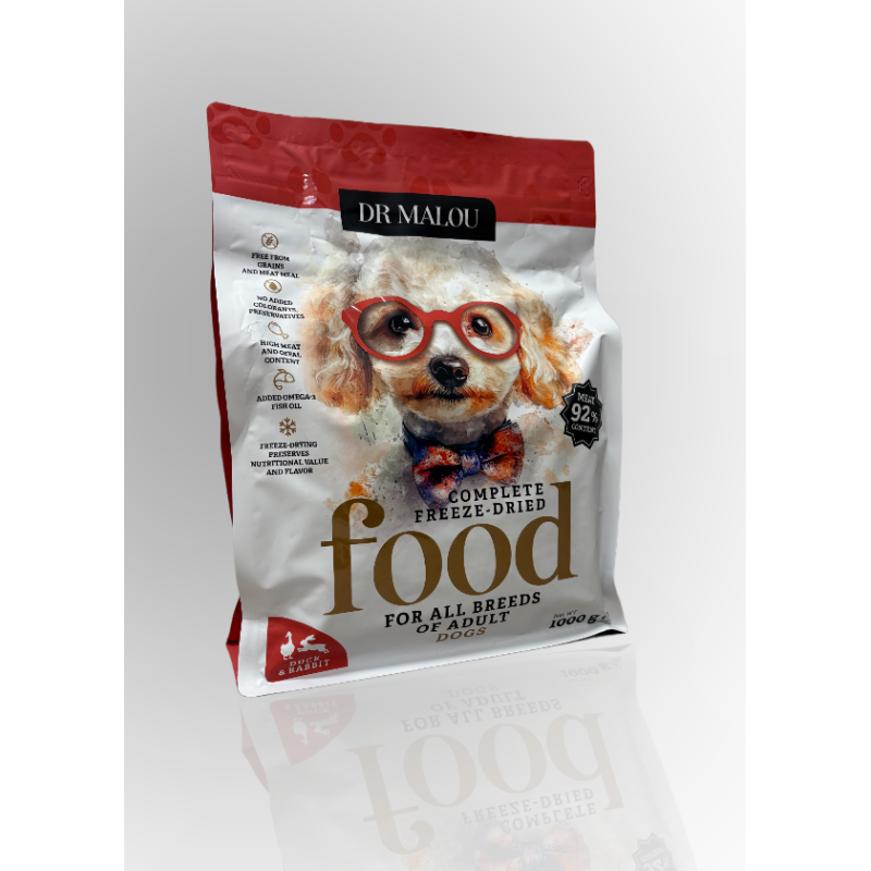 Dr Malou Karma Liofilizowana Dla Psa Kaczka Z Królikiem 1kg | Dr Malou