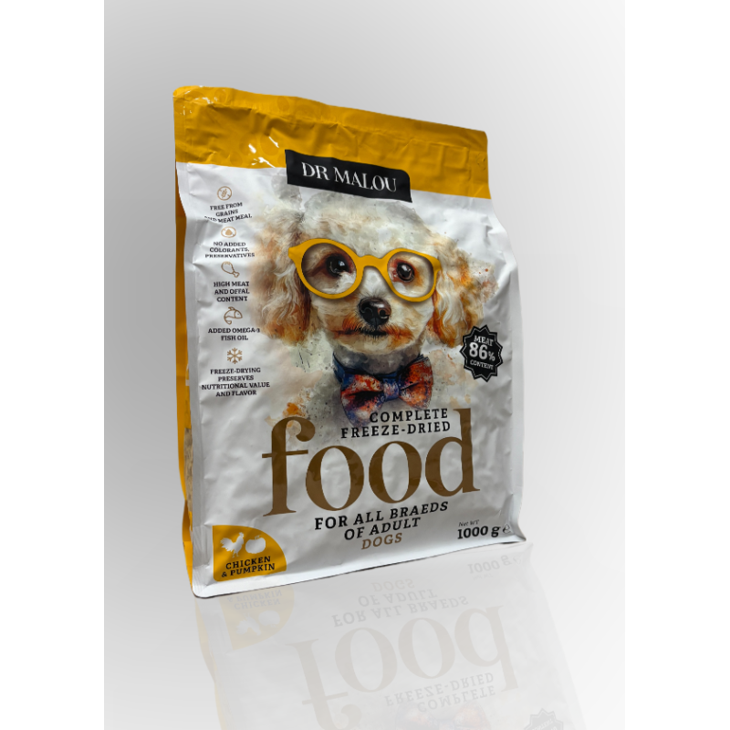Dr Malou Karma Liofilizowana Dla Psa Kurczak Z Dynią 1kg | Dr Malou