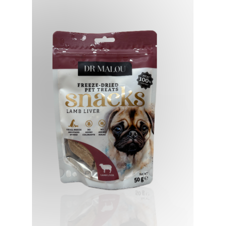Dr Malou Karma Liofilizowana Dla Psa Wątroba Jagnięca 50g | Dr Malou