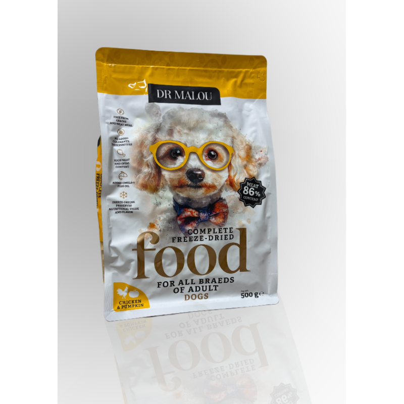 Dr Malou Karma Liofilizowana Kurczak Z Dynią 500g | Dr Malou