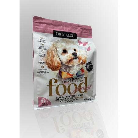 Dr Malou Karma Liofilizowana Dla Szczeniąt Kaczka Z Mlekiem Kozim I Żółtkiem 1kg | Dr Malou