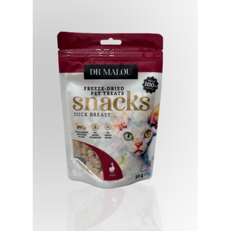 Dr Malou Liofilizowane Kostki Dla Kota Pierś Z Kaczki 50g | Dr Malou