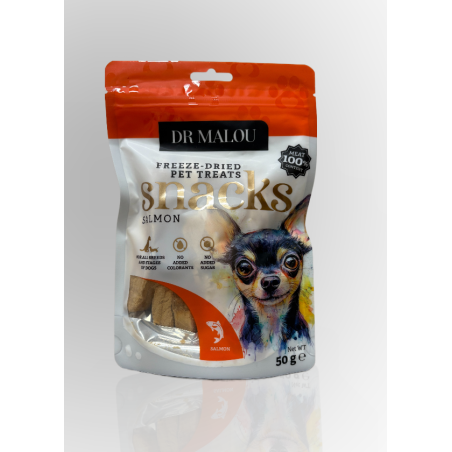 Dr Malou Liofilizowane Mięsne Kostki Łosoś Dla Psa 50g | Dr Malou