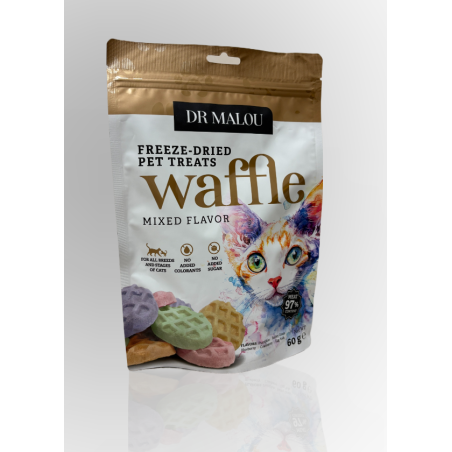 Dr Malou Wafle Dla Kota Z Liofilizowanego Mięsa Kurczaka Mix 60g | Dr Malou