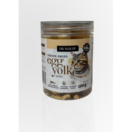 Dr Malou Liofilizowane Żółtko Przepiórcze Dla Kota 100g | Dr Malou