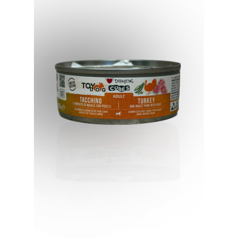 Disugual Cubes Adult Indyk Wieprzowina Groszek 85g | Disugual