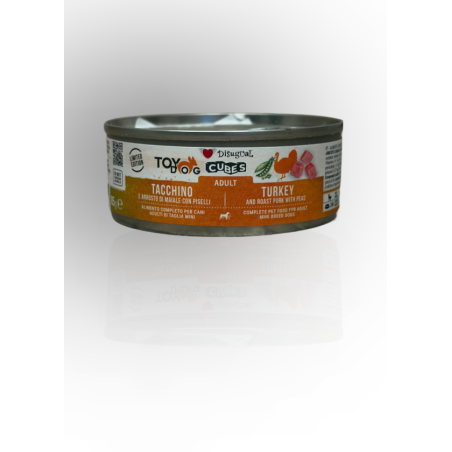 Disugual Cubes Adult Indyk Wieprzowina Groszek 85g | Disugual