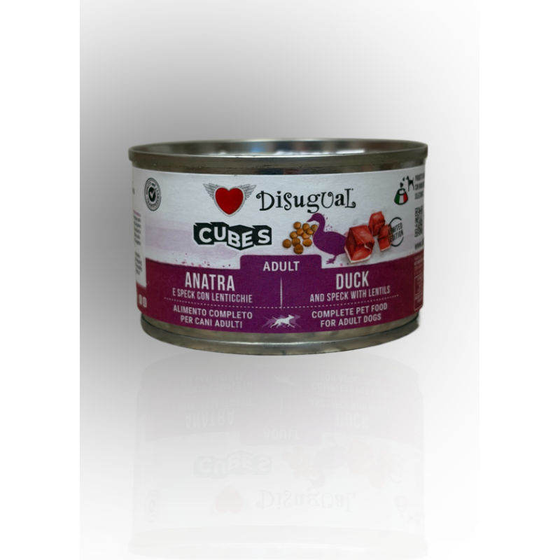Disugual Cubes Adult Kaczka Szynka Soczewica 150g | Disugual