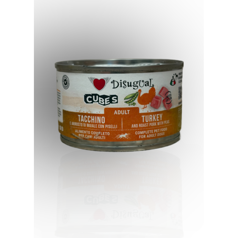 Disugual Cubes Adult Pieczony Indyk Wieprzowina 150g | Disugual