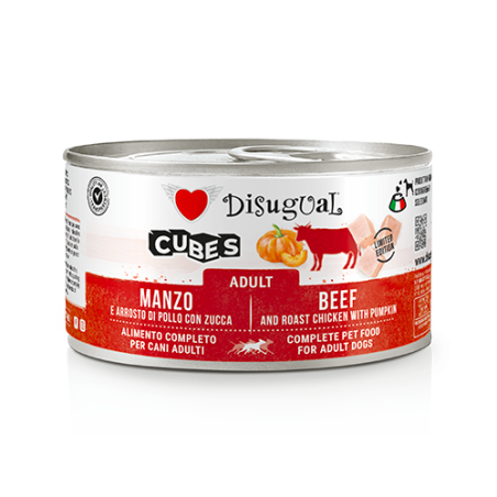 Disugual Cubes Adult Wołowina Kurczak Dynia 85g | Disugual