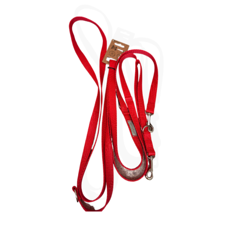 Amiplay Smycz Samba 8in1 S 200–400 cm 1,5 cm czerwona | Amiplay