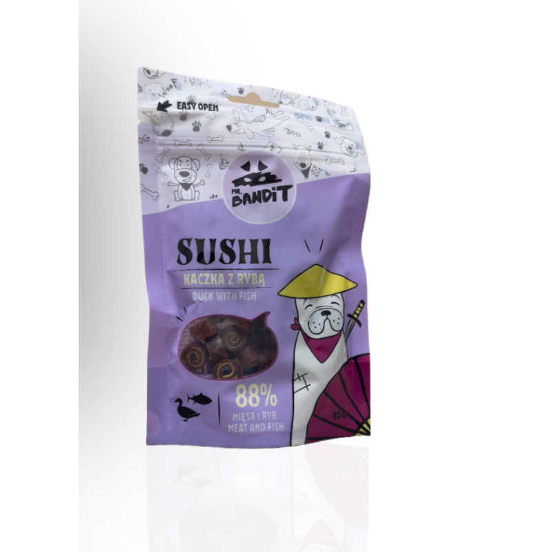 Mr. Bandit Sushi kaczka z rybą 80g | Mr. Bandit