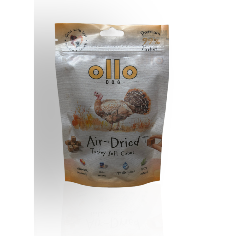 Ollo Air Dried Turkey Cubes 80g | Ollo
