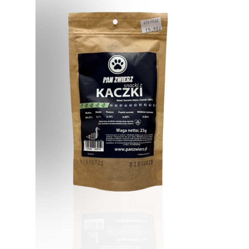 Pan Zwierz Smaczki Suszone Mięso Kaczki 25g | Pan zwierz