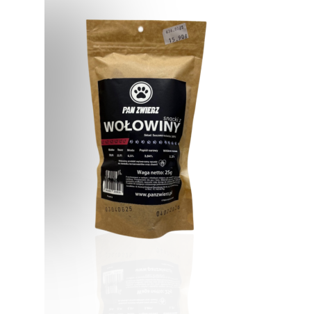 Pan Zwierz Smaczki Suszone Mięso Wołowina 25g | Pan zwierz