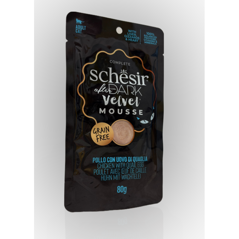 Schesir after Dark Velvet Mousse kurczak z jajkiem przepiorczym 70g | Schesir