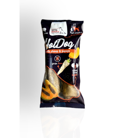 Syta Micha Hot Dog warzywnypapaja, skóra owcy 2 szt. | Syta Micha