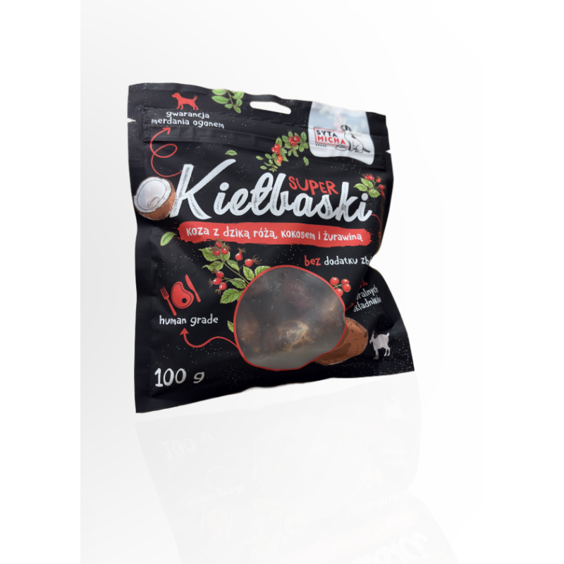 Syta Micha Super Kiełbaski KozaRóżaKokos 100 g | Syta Micha