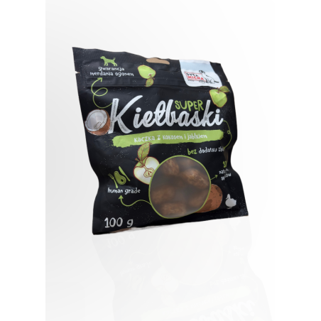 Syta Micha Super Kiełbaski KaczkaKokosJabłko 100 g | Syta Micha