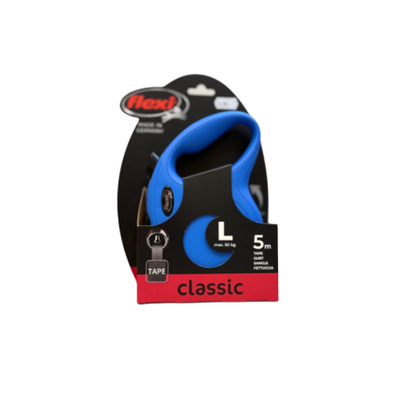 Flexi Smycz automatyczna Classic M 5m niebieska | Flexi