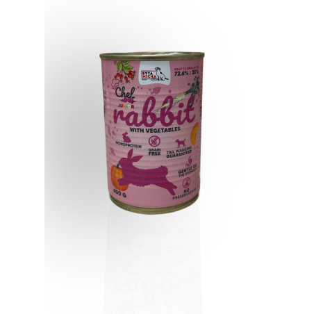 Syta Micha Chef Królik 400g | mokra karma dla psa