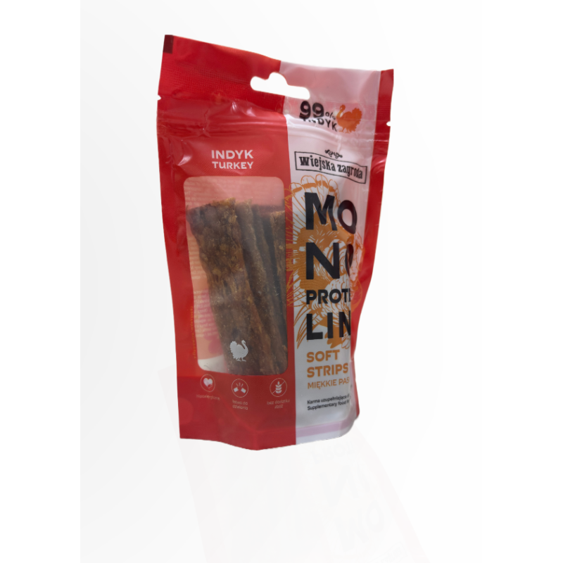 Wiejska zagroda przysmak monobiałkowe paski indyk 100g | Wiejska zagroda