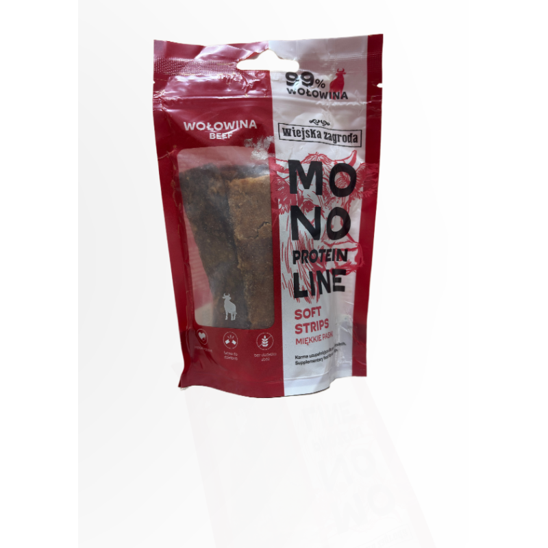 Wiejska zagroda przysmak monobiałkowe paski wołowina 100g | Wiejska zagroda