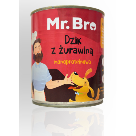 MR.Bro Karma Pies Dzik z Żurawiną 800g | MR.Bro