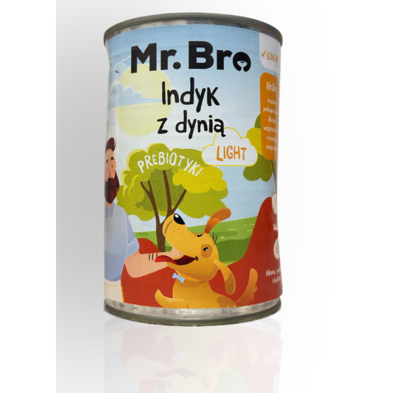 MR.Bro Pies Karma Indyk z Dynią Light 400g | MR.Bro