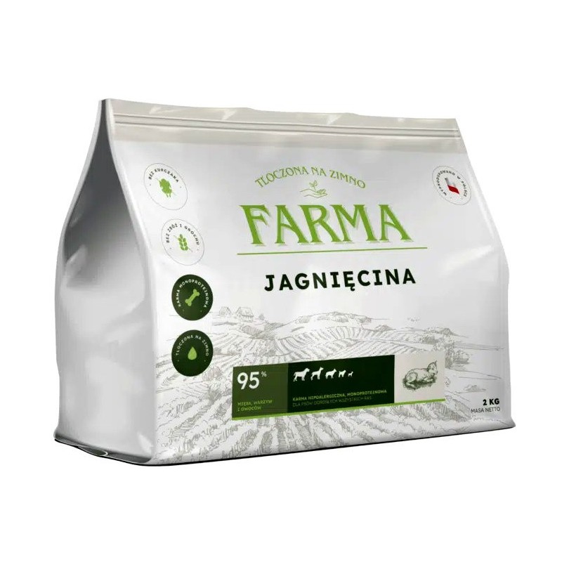 FARMA KARMA TŁOCZONA NA ZIMNO ADULT JAGNIĘCINA 2KG | FARMA