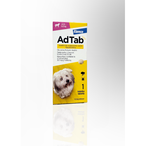 Adtab Tabletka Na Pchły I Kleszcze Dla Psa 112mg X 1 Tabletka 2,5-5,5kg | Elanco