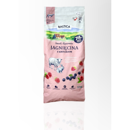 Baltica Jagnięcina z Królikiem XS/S 3kg | Sucha dla Małych