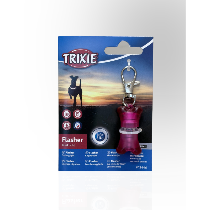 Trixie Zawieszka świecąca dla psów Flasher z adresówką 2x4cm