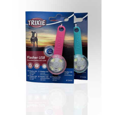 Trixie USB Zawieszka świecąca dla psów Flasher 3x8cm