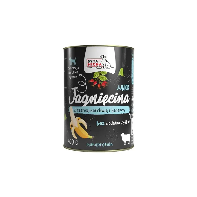 Syta Micha Jagnięcina Banan Marchew 800g | przysmak dla psa
