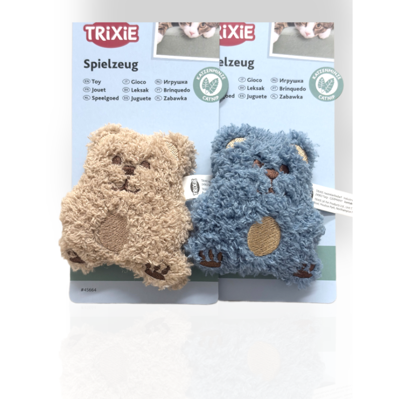 Trixie Miś z kocimiętką zabawka dla kota 8cm