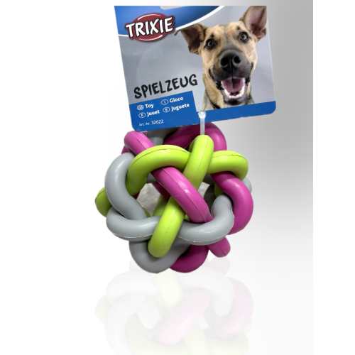 Trixie Piłka dla psa wiązana z kauczuku 10cm