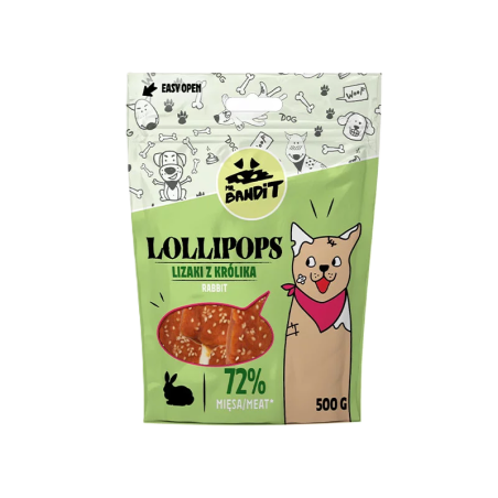 Mr. Bandit Lollipops lizaki z królika 500g | Mr. Bandit