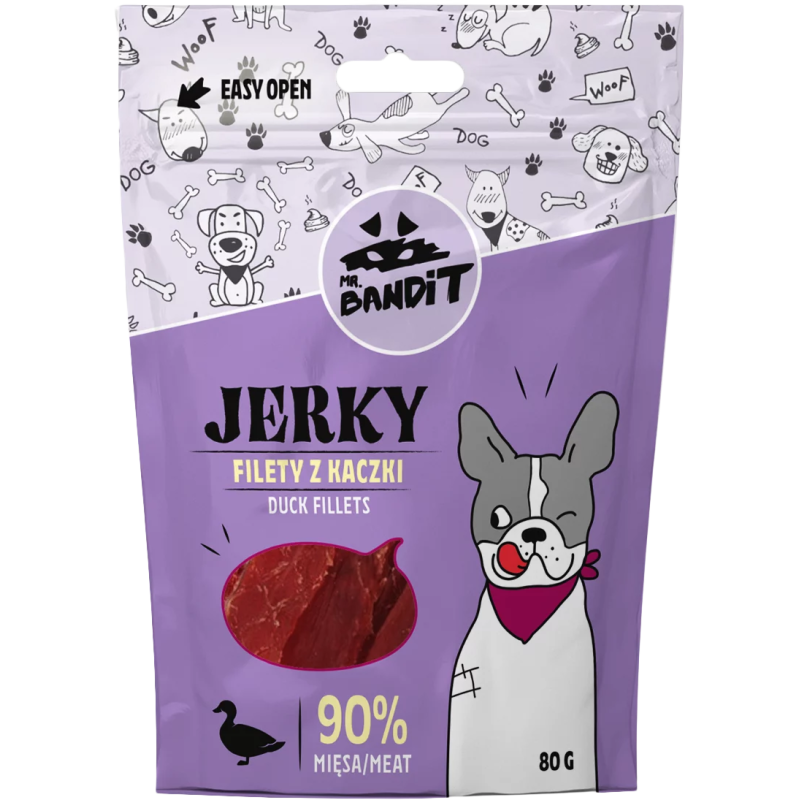 Mr. Bandit Jerky filety z kaczki 500g | Duża paczka
