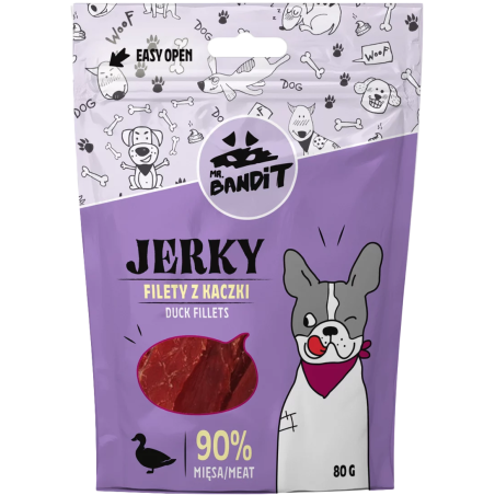 Mr. Bandit Jerky filety z kaczki 500g | Duża paczka