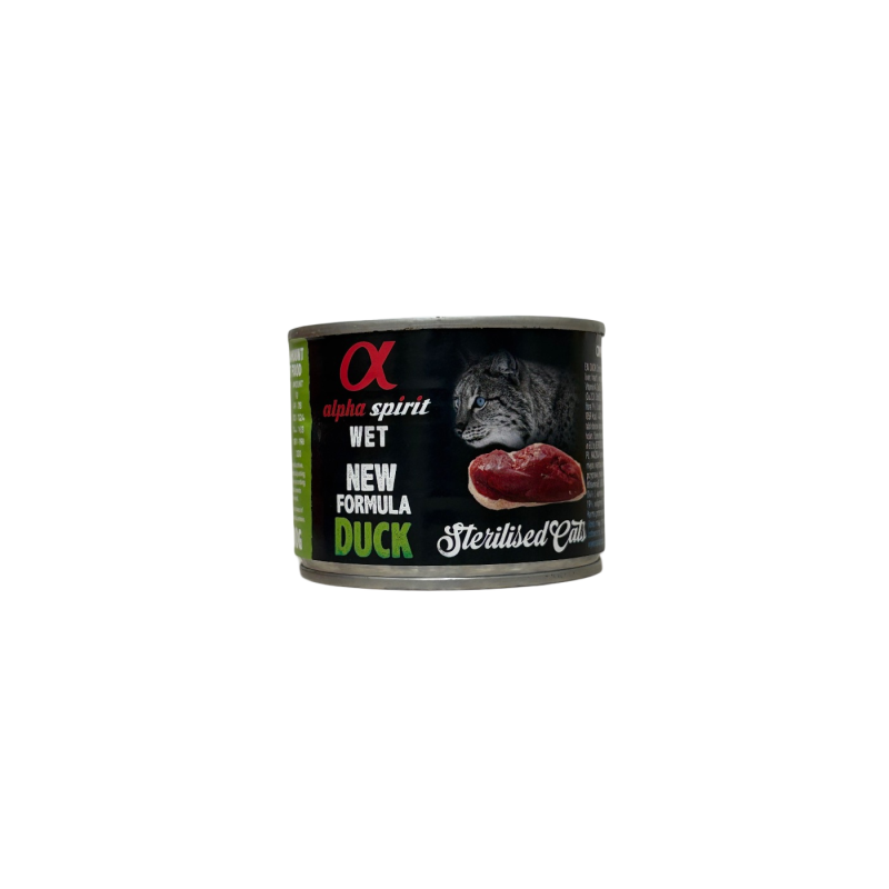 Alpha Spirit Sterilised Cats Duck 200g | Alpha Spirit