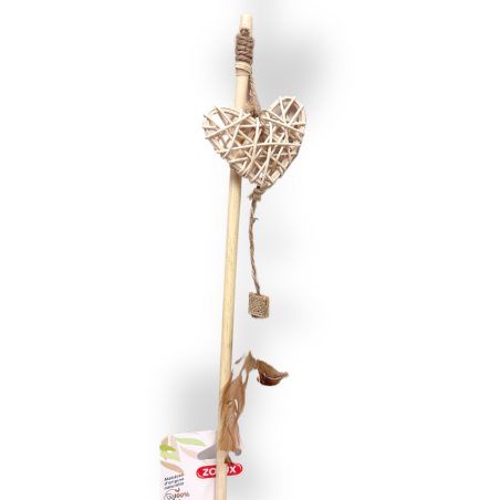 Zolux Ethicat Serce z rattanu wędka dla kota 44cm