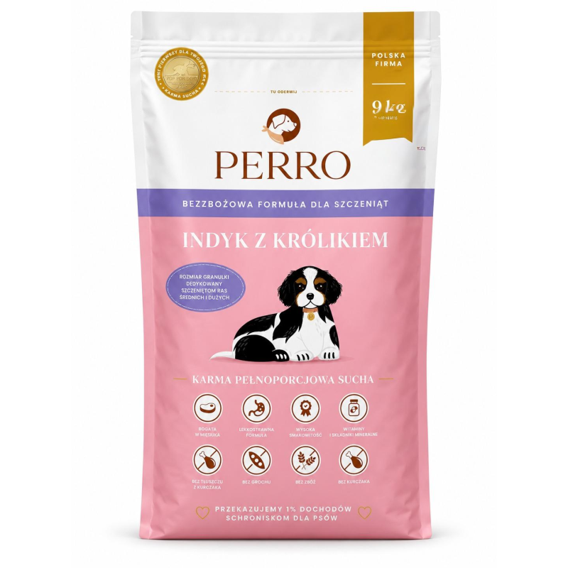 Perro Junior Indyk Z Królikiem 1kg | Perro