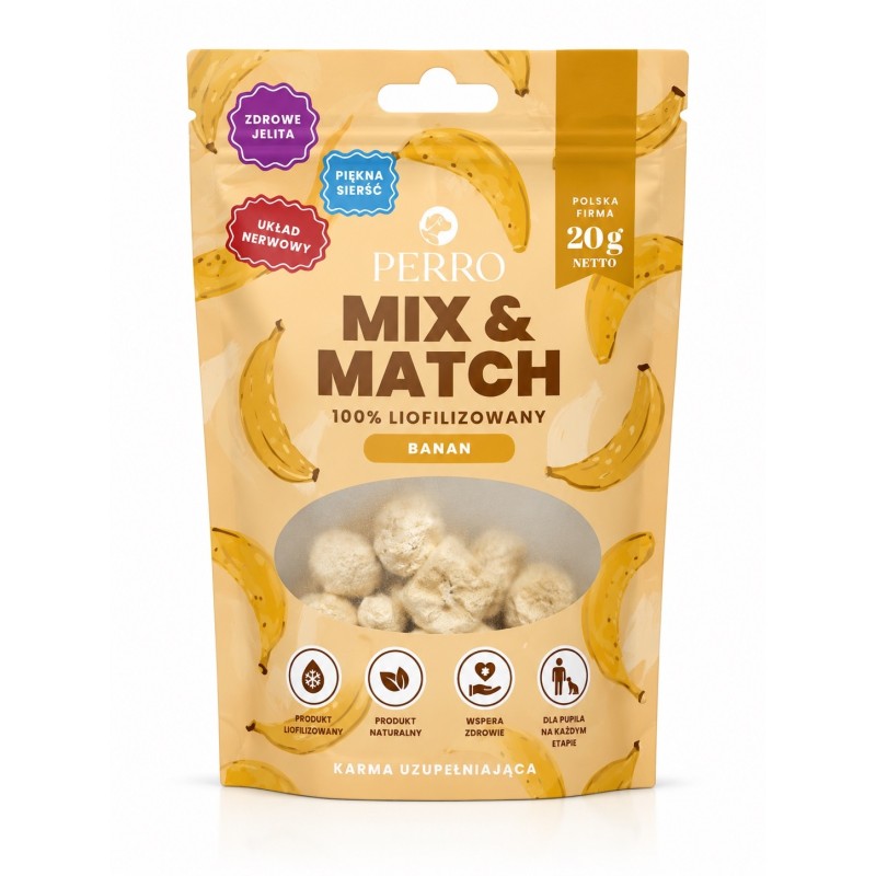 Perro Mix&Match Banan Liofilizowany 20g