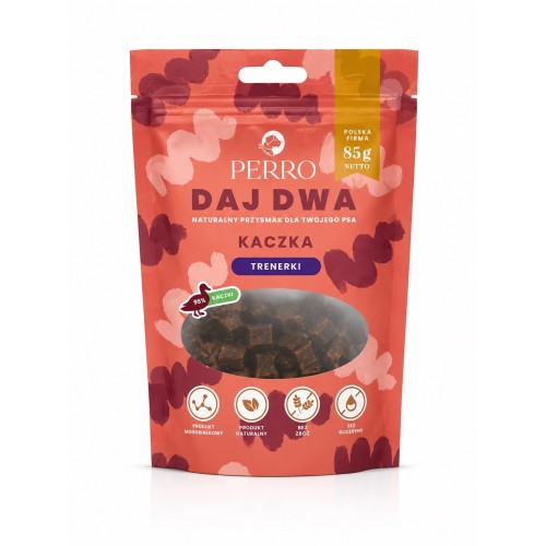 Perro Trenerki Daj Dwa Kaczka 85g | Smaczki dla psa