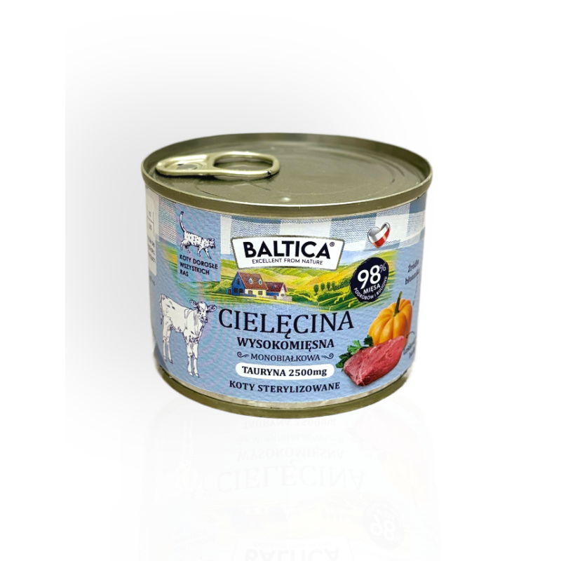 Baltica Cielęcina dla Kotów Sterylizowanych 185g | mokra karma dla kota
